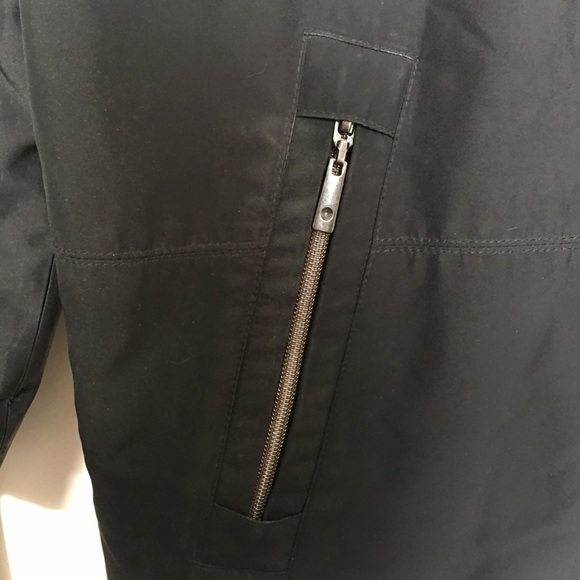 Euro Men’s Black Zippered Coat w/ Inside Pockets - Picture 2 of 7